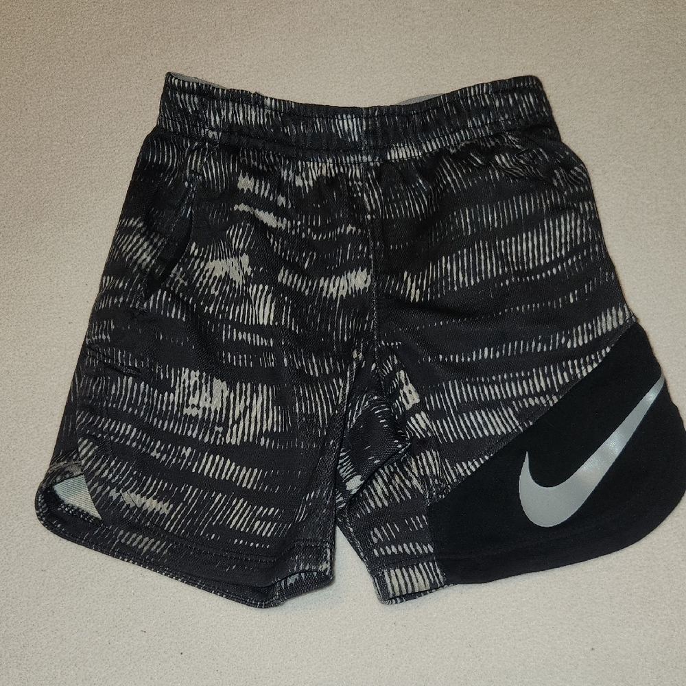 Nike Dri-Fit Black and Gray Patterned Boys Shorts